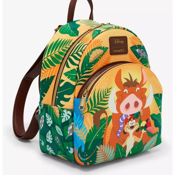 Loungefly Disney The Lion King Timon & Pumbaa Mini Backpack - Picture 2 of 4